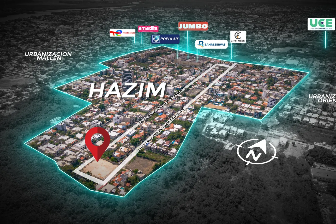 Mapa de la Urbanización Hazim